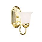 Livex Lighting 1071-02 Riviera 1-Light 100W Laiton poli Luminaire de vanité