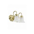 Livex Lighting 1072-02 Riviera 2-Lights 200W Laiton poli Luminaire de vanité