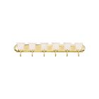 Livex Lighting 1076-02 Riviera 6-Lights 600W Laiton poli Luminaire de vanité