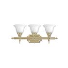 Livex Lighting 1283-02 Regency 3-Lights 300W Laiton poli Luminaire de vanité