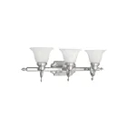 Livex Lighting 1283-91 Regency 3-Lights 300W Nickel brossé Luminaire de vanité