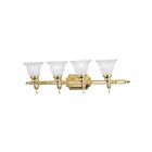 Livex Lighting 1284-02 Regency 4-Lights 400W Laiton poli Luminaire de vanité