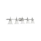 Livex Lighting 1285-91 Regency 5-Lights 500W Nickel brossé Luminaire de vanité