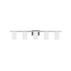 Livex Lighting 1335-91 Astoria 5-Lights 500W Nickel brossé Luminaire de vanité