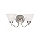 Livex Lighting 1352-91 Essex 2-Lights 200W Nickel brossé Luminaire de vanité