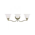 Livex Lighting 1353-01 Essex 3-Lights 300W Laiton antique Luminaire de vanité