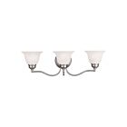 Livex Lighting 1353-91 Essex 3-Lights 300W Nickel brossé Luminaire de vanité
