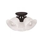 Livex Lighting Essex 1358-07 3-Lumières 180W Bronze Plafonnier Semi Encastré