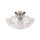 Livex Lighting Essex 1358-91 3-Lumières 180W Nickel brossé Plafonnier Semi Encastré