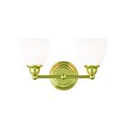 Livex Lighting 13662-02 Somerville 2-Lights 200W Laiton poli Luminaire de vanité