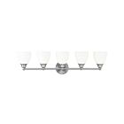 Livex Lighting 13665-91 Somerville 5-Lights 500W Nickel brossé Luminaire de vanité