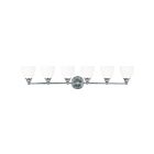 Livex Lighting 13666-05 Somerville 6-Lights 600W Chrome poli Luminaire de vanité