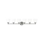 Livex Lighting 13666-91 Somerville 6-Lights 600W Nickel brossé Luminaire de vanité
