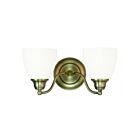 Livex Lighting 13672-01 Somerville 2-Lights 200W Laiton antique Luminaire de vanité