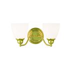 Livex Lighting 13672-02 Somerville 2-Lights 200W Laiton poli Luminaire de vanité