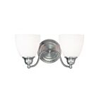 Livex Lighting 13672-91 Somerville 2-Lights 200W Nickel brossé Luminaire de vanité