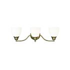 Livex Lighting 13673-01 Somerville 3-Lights 300W Laiton antique Luminaire de vanité