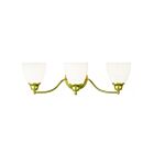 Livex Lighting 13673-02 Somerville 3-Lights 300W Laiton poli Luminaire de vanité
