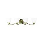 Livex Lighting 13674-01 Somerville 4-Lights 400W Laiton antique Luminaire de vanité