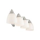 Livex Lighting 13674-91 Somerville 4-Lights 400W Nickel brossé Luminaire de vanité