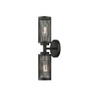 Livex Lighting Industro 14122-04 120W 2-Lumières Noir avec accents de nickel brossé Applique Murale