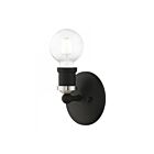 Livex Lighting Lansdale 14420-04 1-Lumière 60W Noir avec accents de nickel brossé Luminaire de vanité