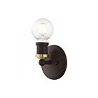 Livex Lighting Lansdale 14420-07 1-Lumière 60W Bronze avec accents de laiton antique Luminaire de vanité
