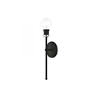Livex Lighting Lansdale 14421-04 60W 1-Lumière Noir avec accents de nickel brossé Applique Murale
