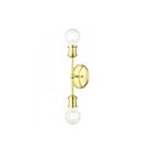 Livex Lighting Lansdale 14422-12 2-Lumières 120W Laiton satiné Luminaire de vanité