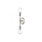 Livex Lighting Lansdale 14422-91 2-Lumières 120W Nickel brossé Luminaire de vanité