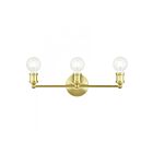 Livex Lighting 14423-12 Lansdale 3-Lights 180W Laiton satiné Luminaire de vanité