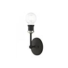 Livex Lighting Lansdale 14429-04 1-Lumière 60W Noir avec accents de nickel brossé Luminaire de vanité