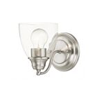 Livex Lighting 15131-91 Montgomery 1-Light 100W Nickel brossé Luminaire de vanité