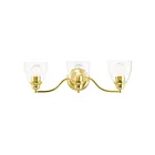 Livex Lighting 15133-02 Montgomery 3-Lights 300W Laiton poli Luminaire de vanité