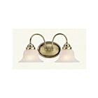 Livex Lighting 1532-01 Edgemont 2-Lights 200W Laiton antique Luminaire de vanité
