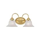 Livex Lighting 1532-02 Edgemont 2-Lights 200W Laiton poli Luminaire de vanité