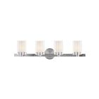 Livex Lighting 1544-91 Manhattan 4-Lights 240W Nickel brossé Luminaire de vanité