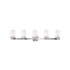 Livex Lighting 15455-91 Manhattan 5-Lights 300W Nickel brossé Luminaire de vanité