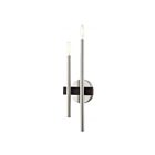 Livex Lighting 15582-91 Denmark 2-Lights 120W Nickel brossé avec accents en bronze Luminaire de vanité