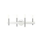 Livex Lighting 15584-05 Denmark 4-Lights 240W Chrome poli Luminaire de vanité
