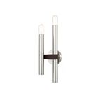 Livex Lighting Helsinki 15832-91 120W 2-Lumières Nickel brossé avec accents de bronze Applique Murale