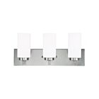 Livex Lighting 16373-91 west Lake 3-Lights 180W Nickel brossé Luminaire de vanité