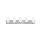 Livex Lighting 16375-91 west Lake 5-Lights 300W Nickel brossé Luminaire de vanité