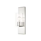 Livex Lighting Zurich 16551-91 100W 1-Lumière Nickel brossé Applique Murale
