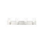 Livex Lighting 16554-91 Zurich 4-Lights 400W Nickel brossé Luminaire de vanité
