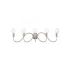 Livex Lighting 16575-91 Lansdale 5-Lights 300W Nickel brossé Luminaire de vanité