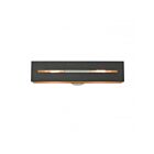 Livex Lighting 16682-14 Soma 2-Lights 120W Noir texturé avec accents en nickel brossé Luminaire de vanité