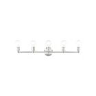 Livex Lighting 16715-05 Lansdale 5-Lights 300W Chrome poli Luminaire de vanité