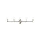 Livex Lighting 16715-91 Lansdale 5-Lights 300W Nickel brossé Luminaire de vanité