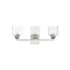 Livex Lighting 16773-91 Aragon 3-Lights 300W Nickel brossé Luminaire de vanité